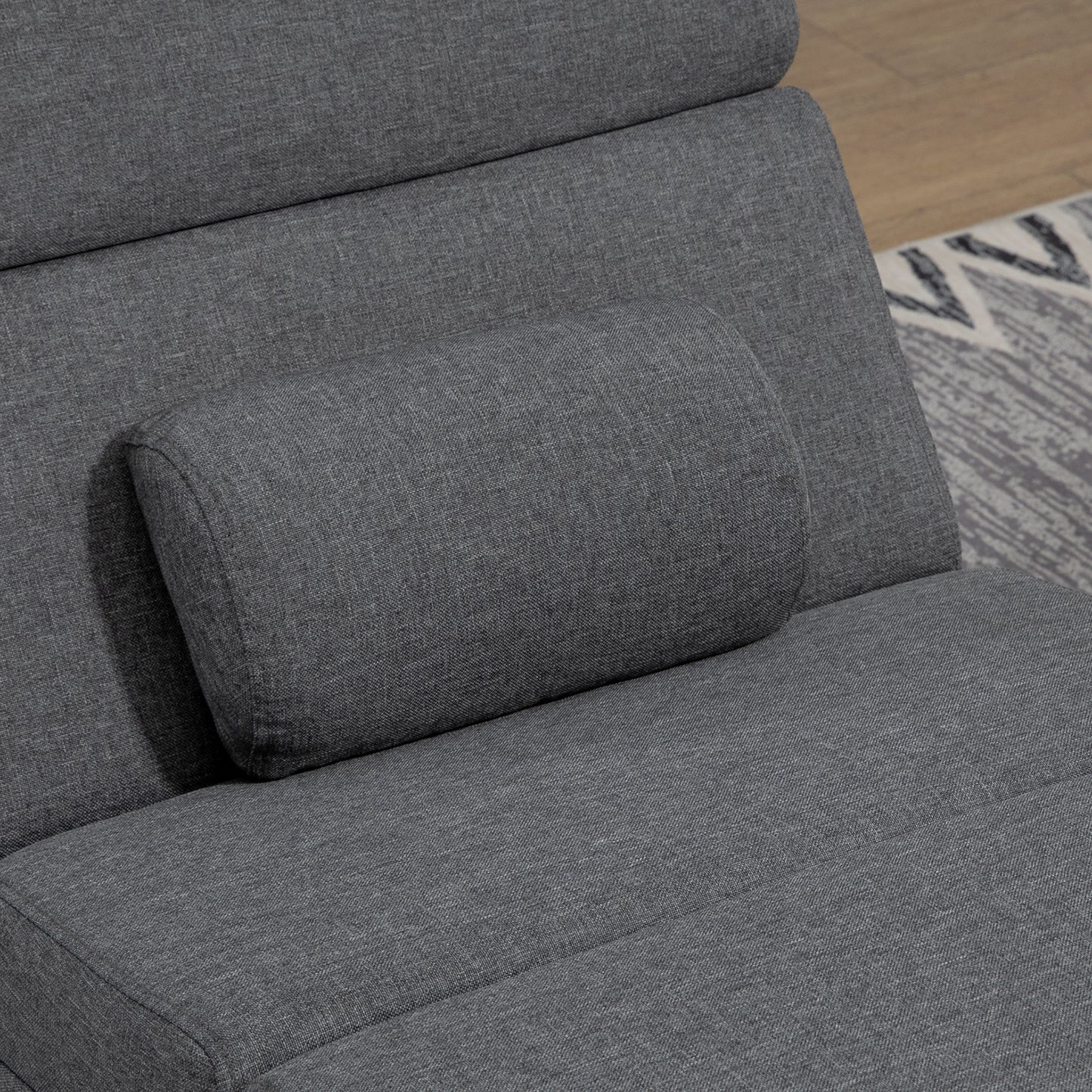 HOMCOM Massagesessel Relaxsessel Liegesessel 8 Vibrationspunkte, 5 Modi, 8 Vibrationspunkte, 56 x 168 x 84 cm, Grau