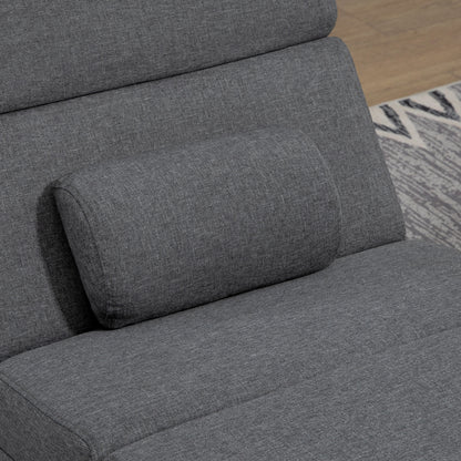 HOMCOM Massagesessel Relaxsessel Liegesessel 8 Vibrationspunkte, 5 Modi, 8 Vibrationspunkte, 56 x 168 x 84 cm, Grau