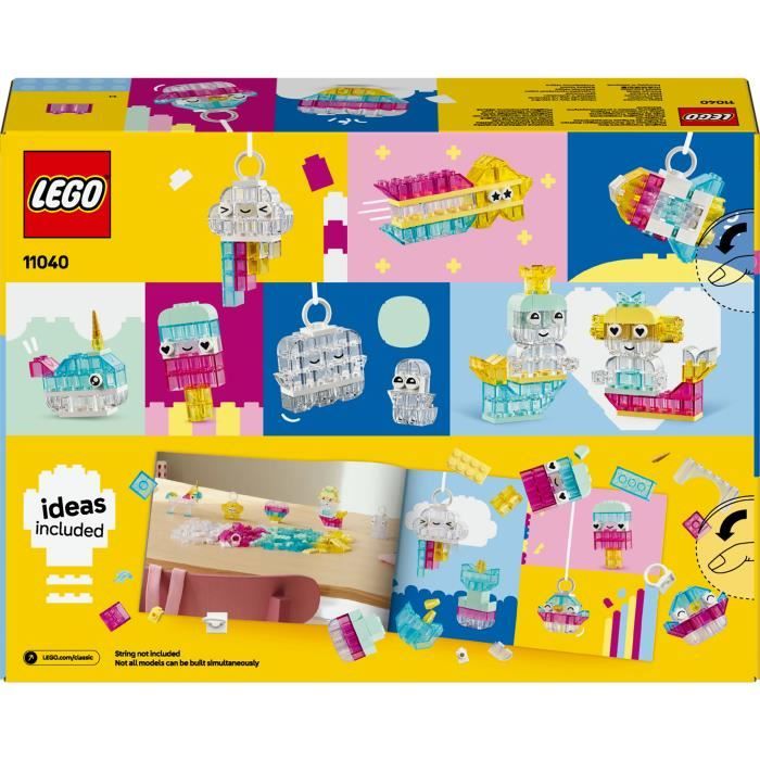 LEGO Classic 11040 Magical Transparent Brick Box - Building game for 5 years old