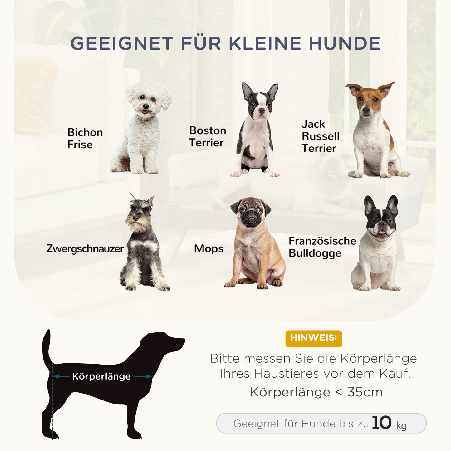 PawHut Haustiersoffa Hundesofa Hundebett mit Holländischer Samt Schaumstoff Birke Bein für Katzen Hunde 86 x 55 x 33 cm Hellgrau