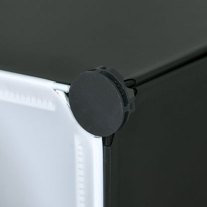 HOMCOM Modulares Regalsystem für 6 Paar Schuhe, 49 cm x 36,5 cm x 108 cm, Schwarz