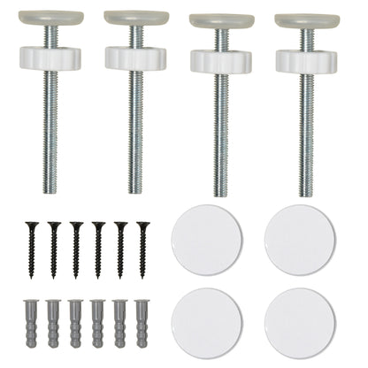 PawHut Hunde-Absperrgitter, Klemmmontage, verstellbare Länge, Stahl/ABS, 75-115 x 76cm, Weiß