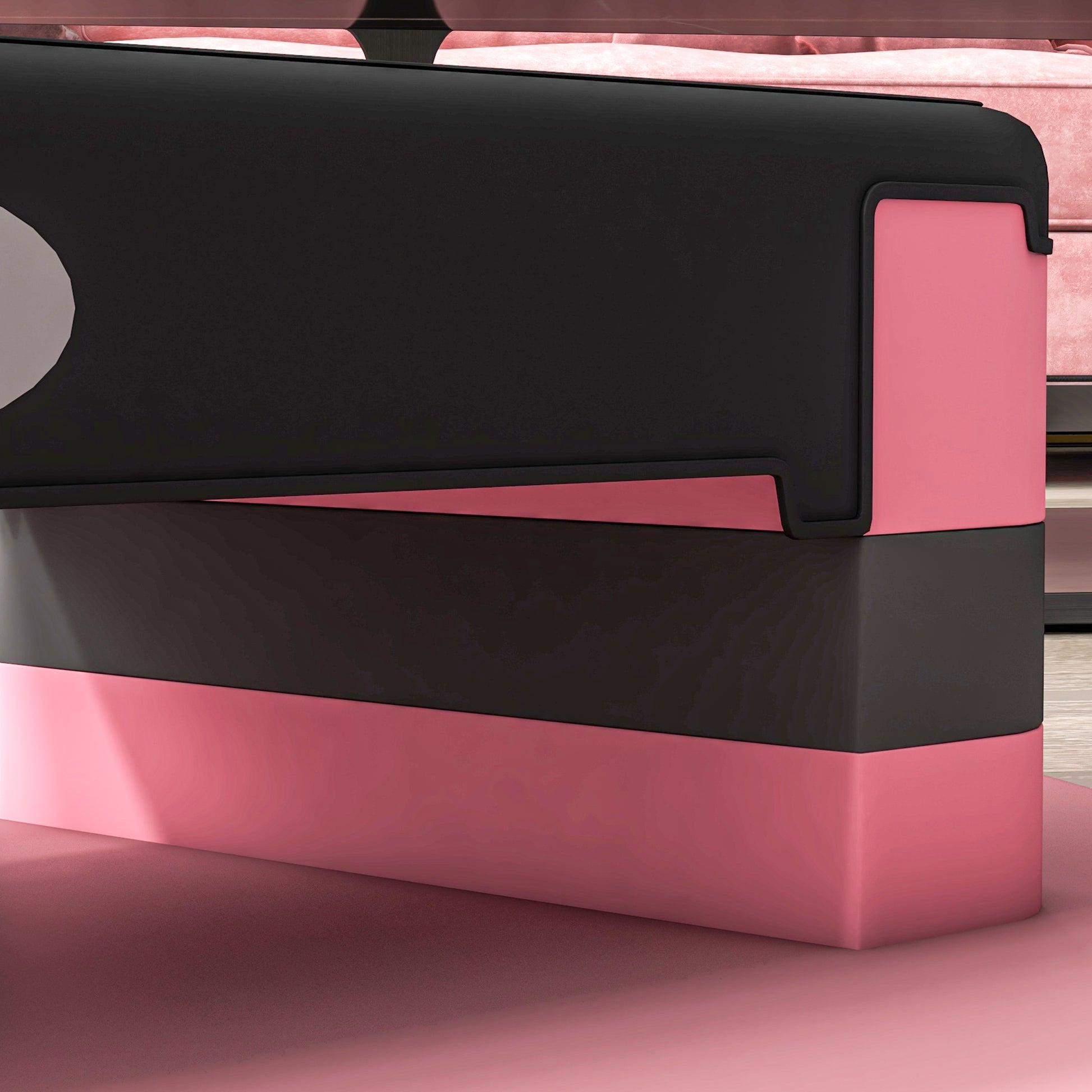 HOMCOM Aerobik-Stepper, höhenverstellbar, 80 x 31 x 10/15/20 cm, bis 150 kg, Schwarz/Rosa/Grau