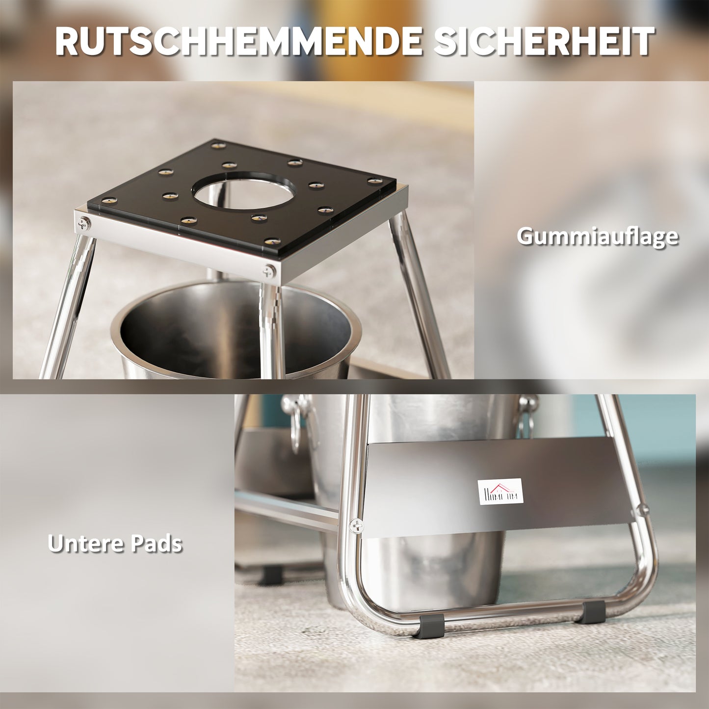 HOMCOM Motorrad Ständer, universal Motorrad Halterung bis 500kg belastbar, Motorradständer Stahl Grau