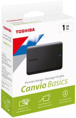 Toshiba HDD Esterno 1TB HDTB510EK3AA Canvio Basic 2.5" USB3.2