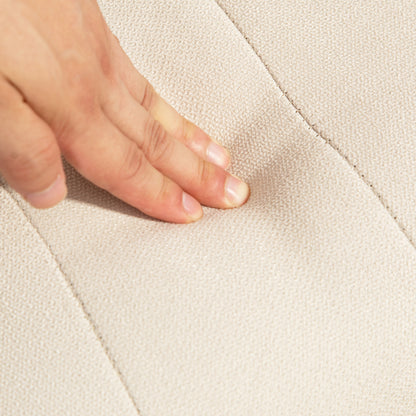 HOMCOM Schaukelstuhl mit Nierenkissen, breiter Sitz, Kautschukholzrahmen, bis 120 kg, Beige