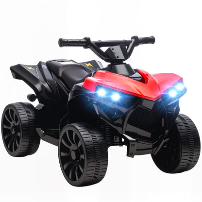 AIYAPLAY Kinder Quad Elektro 6V Kinderquad mit Vorwärts-, Rückwärtsfunktion, Musik, LED-Scheinwerfer Rot