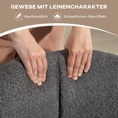 HOMCOM Sessel, Polsterstuhl mit bequemer Sitzschale, drehbar, kuscheliger Bezug, bis 120 kg, Dunkelgrau