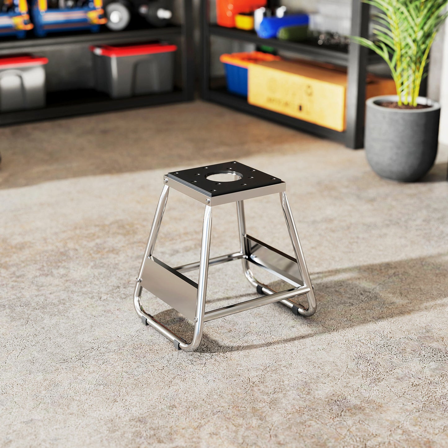 HOMCOM Motorrad Ständer, universal Motorrad Halterung bis 500kg belastbar, Motorradständer Stahl Grau