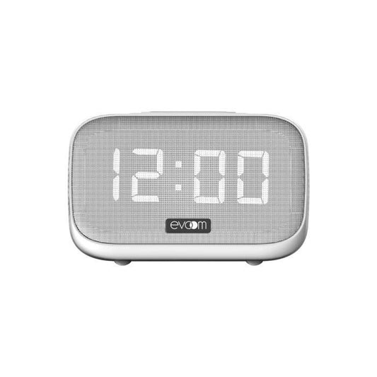 Speaker charger alarm clock - EVOOM - EV304601 - White with wireless charger and integrated speaker
