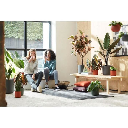 ELHO B.for Soft round flower pot - Black - Ø 35 x H 32 cm - interior - 100% recycled
