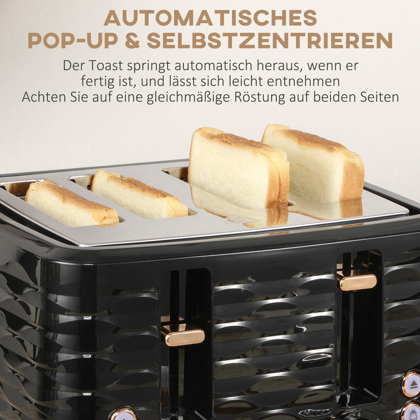 HOMCOM 2-in-1 Toaster und Wasserkocher Set, 7 Bräunungsstufen, Auftau- und Aufwärmfunktion, Grau