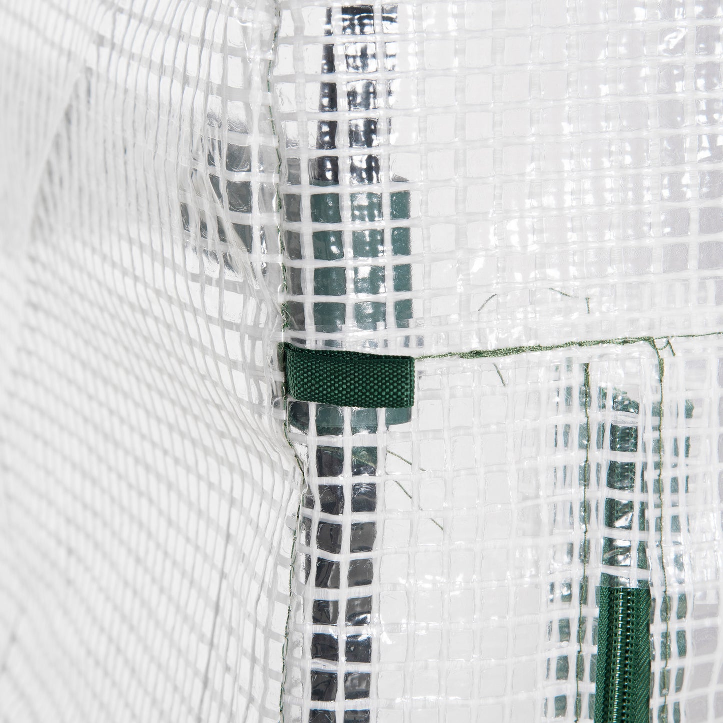 Outsunny Folien-Gewächshaus, Treibhaus, Mini-Gewächshaus, Pflanzenhaus, Frühbeet, 4 Regalfächer, 70 x 50 x 160 cm, Weiß