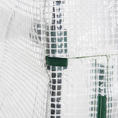 Outsunny Folien-Gewächshaus, Treibhaus, Mini-Gewächshaus, Pflanzenhaus, Frühbeet, 4 Regalfächer, 70 x 50 x 160 cm, Weiß