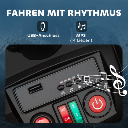 AIYAPLAY Kinder-Elektro-Quad, 24V Elektro-Fahrzeug mit 4 Rädern, Scheinwerfer, USB-Anschluss, MP3-Funktion, 6,5 km/h, 3-8 Jahre