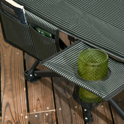 Outsunny Sonnenliege, klappbar, neigbare Rückenlehne, mit Becherhalter, bis 120 kg, 68 x 186 x 48 cm, Grau