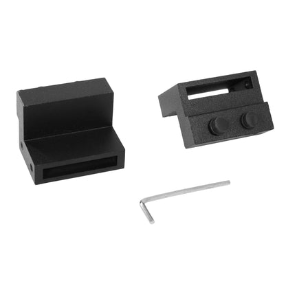 HOMCOM Gleitschienen-Bausatz für Schiebetüren, max. 100 kg Belastbarkeit, Metall, Schwarz, 2 m, Schwarz