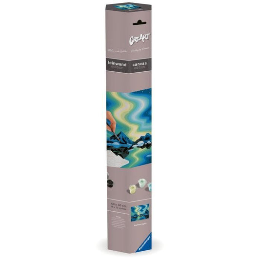 RavensburgerCreArt Canvas 30x40 cmNorthern LightsPaint by numbersAdultRelaxation and creative activityFrom 14 years old23907