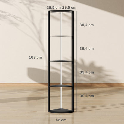 HOMCOM LED Stehlampe 5-stufige dimmbar Stehleuchte mit Regal, RGB Farbwechsel, Fernbedienung