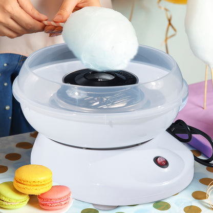 HOMCOM Zuckerwattemaschine für Zuhause Cotton Candy Machine Zuckerwatte Maschine mit Stäbchen und Messlöffel Höhe 18 cm 550W für Kinderfest, Geburtstag, Party Weiß