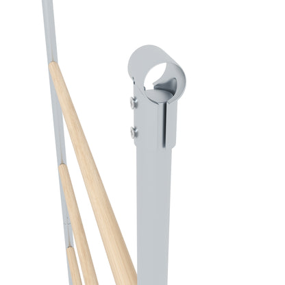 PawHut Sitzleiter für Hühner, 4 Sitzstangen, wetterfest, für 4-6 Hühner, Stahl/Holz