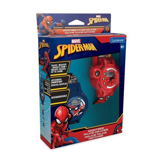 2 in 1 Walkie-Talkie SpiderMan 200m Watch - LEXIBOOK - Red - For Children from 3 years old - Spiderman License
