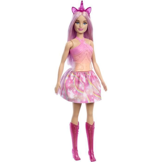 Barbie Unicorn Dolls with Fancy Hair and Ombre Outfits HRR13