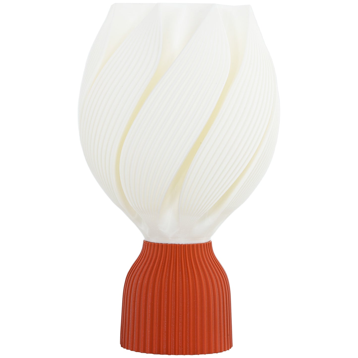 HOMCOM 3D-gedruckte Lampe mit Blütenblattformen, Kunststoff, energieeffizient, Weiß