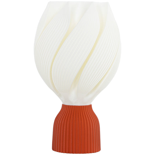 HOMCOM 3D-gedruckte Lampe mit Blütenblattformen, Kunststoff, energieeffizient, Weiß