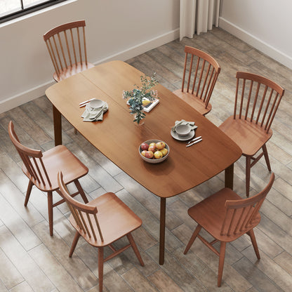 HOMCOM Esstisch, Landhausstil, lackierte Oberfläche, Holz, 150 x 80 cm, Braun