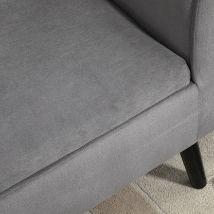 HOMCOM Polsterbank mit Stauraum und Armlehnen, Truhenbank für Flur, Schlafzimmer, Wohnzimmer, 118 x 42 x 66 cm, Dunkelgrau