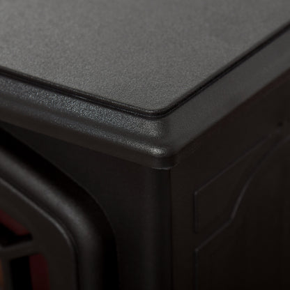 HOMCOM Elektrischer Bodenkamin, 2 Heizstufen, realistischer Flammeneffekt, vielseitig