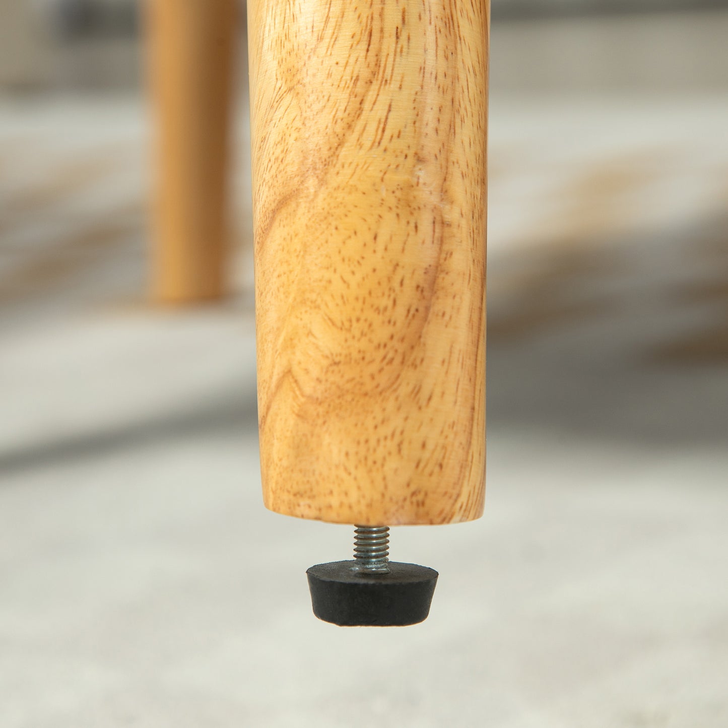 HOMCOM Akzentsessel im skandinavischen Stil, Samt, 25D-Schaumstoff, Hevea-Holzbeine, Beige, 63x69x79,5 cm