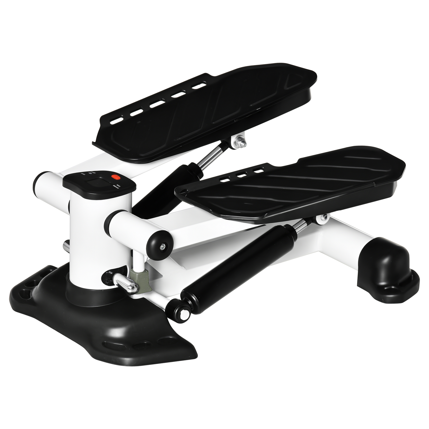 HOMCOM Mini Stepper für Zuhause, Rutschfest Up-Down Stepper mit LCD-Anzeige, Stepper Hometrainer mit zwei großen Pedalen, Stahl, Schwarz