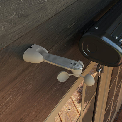 Outsunny Sonnensensor Elektrischer Windsensor Wetterstation Außensensor Windwächter 22 x 11 x 9 cm Weiß