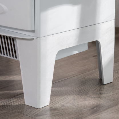 HOMCOM Elektrokamin mit Heizung, elektrischer Kamin mit LED Flammeneffekt, 900/1800 W Dekokamin, elektrisch Kaminfeuer Kaminofen, Weiß