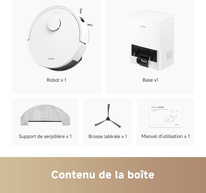 MOVA E20 Plus - Robot Vacuum Cleaner with Automatic Emptying, Self-Emptying for 90 Days, 5000Pa