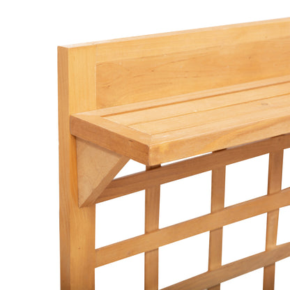 Outsunny Hochbeet Pflanztisch Blumentisch Arbeitstisch Gärtnertisch Gewächshaus Holzpflanztisch für Garten Balkon, 105 x 40 x 135 cm, Tanne, nicht gewebter Stoff, Braun