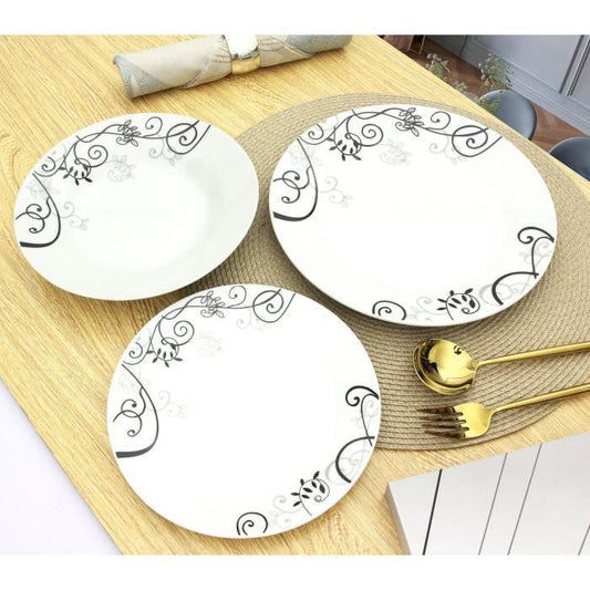 18 pieces service BAROQUE Black wing shape