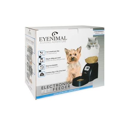 EYENIMAL 45x20x47 cm automatic kibble dispenser - Black - For cats and dogs