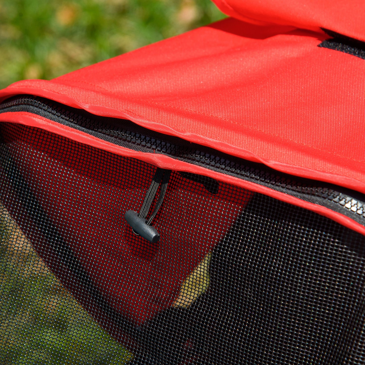 PawHut Hundewagen Hundebuggy mit 3 Rädern klappbar bis 10 kg Oxford Rot+Schwarz 109,5 x 54,5 x 106,5 cm