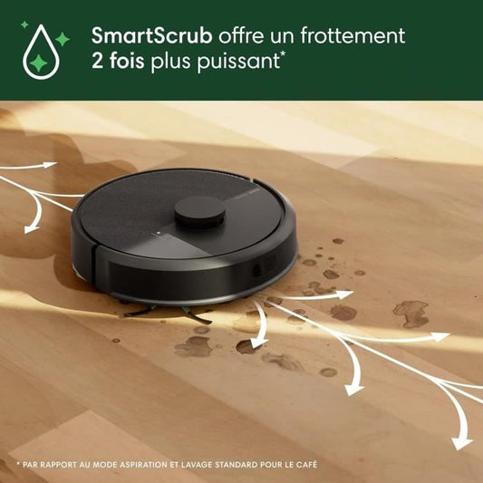Robot vacuum cleaner - IROBOT Roomba 105 Combo + Autoempty - 2h - 7000 Pa - 400 ml - Black