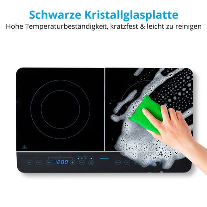 Tabletop induction hob - MEDION - MD 15324 - 2 burners - L 60.3 x D 35.5 cm