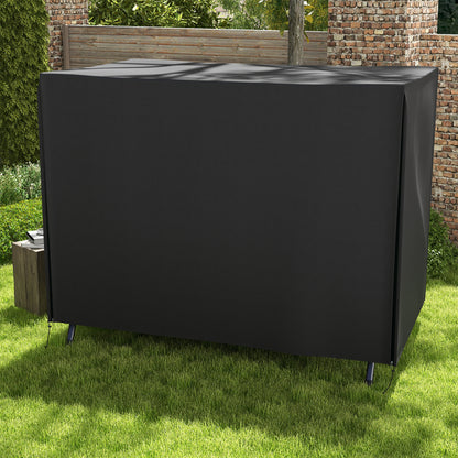 Outsunny Abdeckung für Gartenschaukel, Schutzhülle für Hollywoodschaukel, Abdeckhaube, wasserfest, 205 x 124 x 164 cm, Schwarz