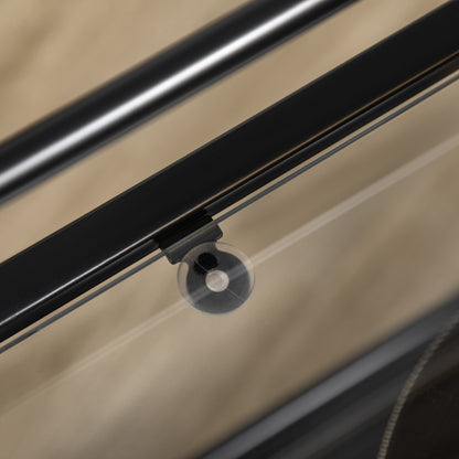 HOMCOM Küchenwagen mit 4 Rollen, 2 Ablagen und Griffen, 75 cm x 40 cm x 80 cm, Schwarz