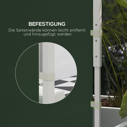 Outsunny Seitenwände für 3 x 3/ 3 x 6 m Pavillon, Seitenplanen mit Fenster, Tür, Ersatzwände für Partyzelt, Oxfordstoff, Grün