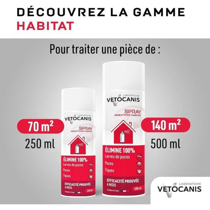 VETOCANIS Anti-flea and anti-mite spray for the home - 500 ml - For cat and dog