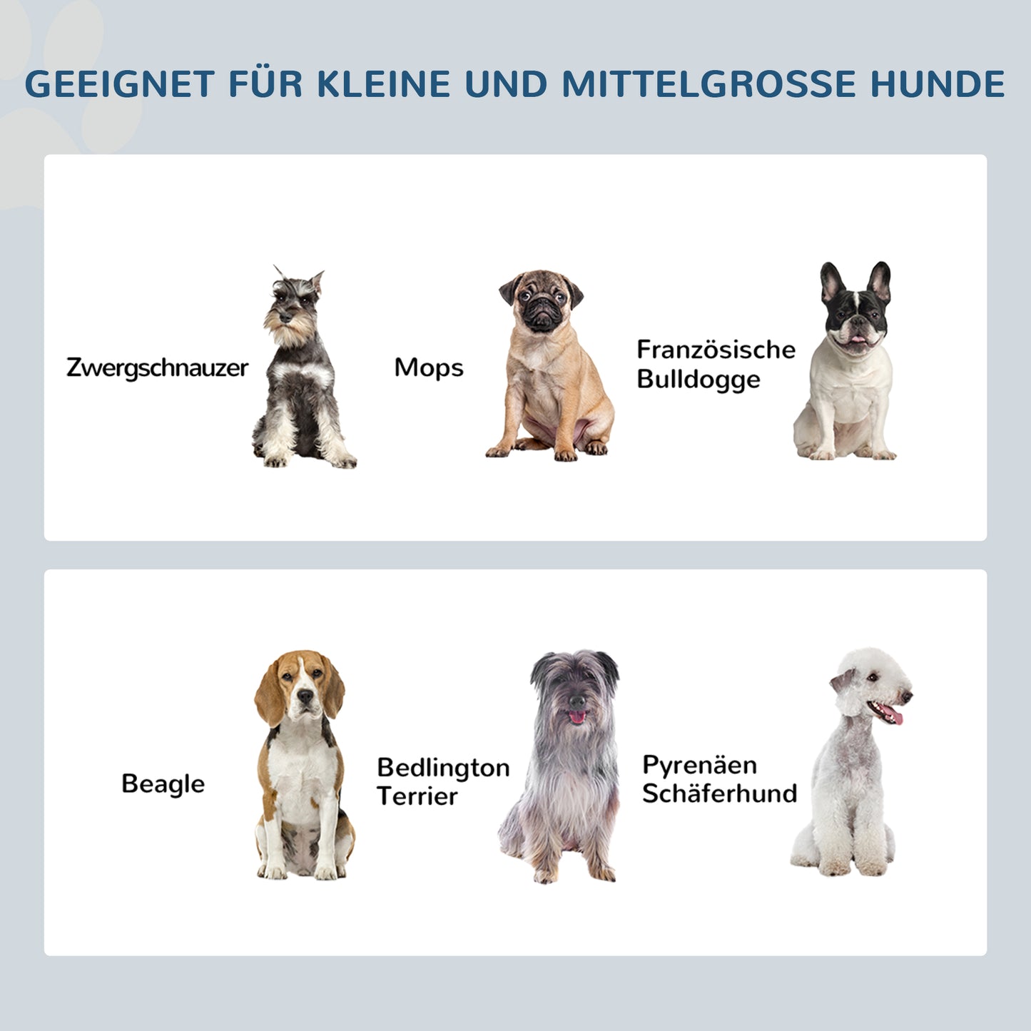 PawHut Hunde-Futterstation, 2 Edelstahlnäpfe, rutschfest, 58,4x30,5x25,4cm, Grau