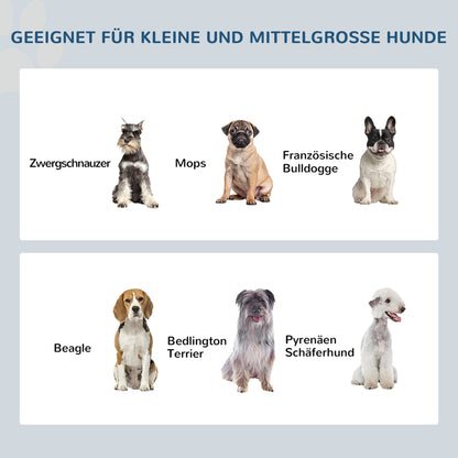 PawHut Hunde-Futterstation, 2 Edelstahlnäpfe, rutschfest, 58,4x30,5x25,4cm, Grau