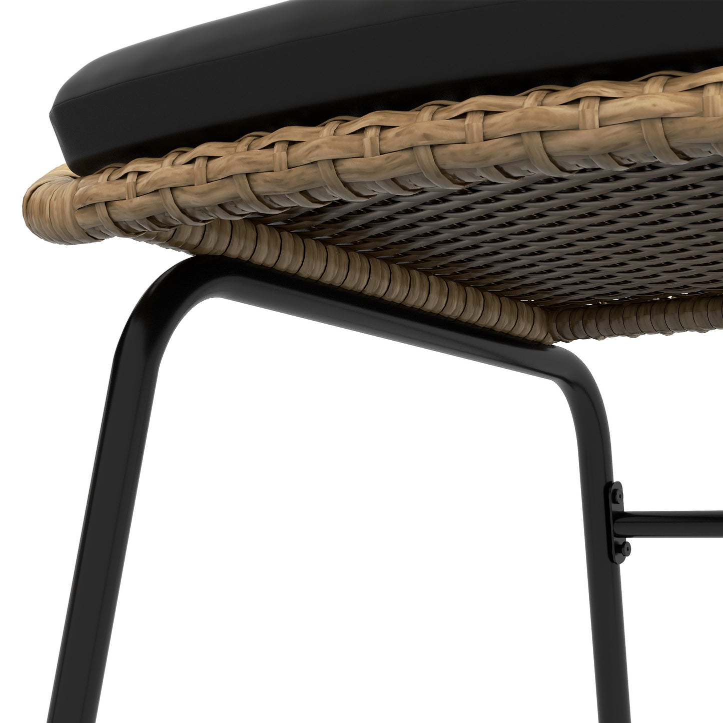 Outsunny Rattan Terrassengarnitur, Gartenmöbel-Set, 2 Sessel &amp; Tisch, Gelb